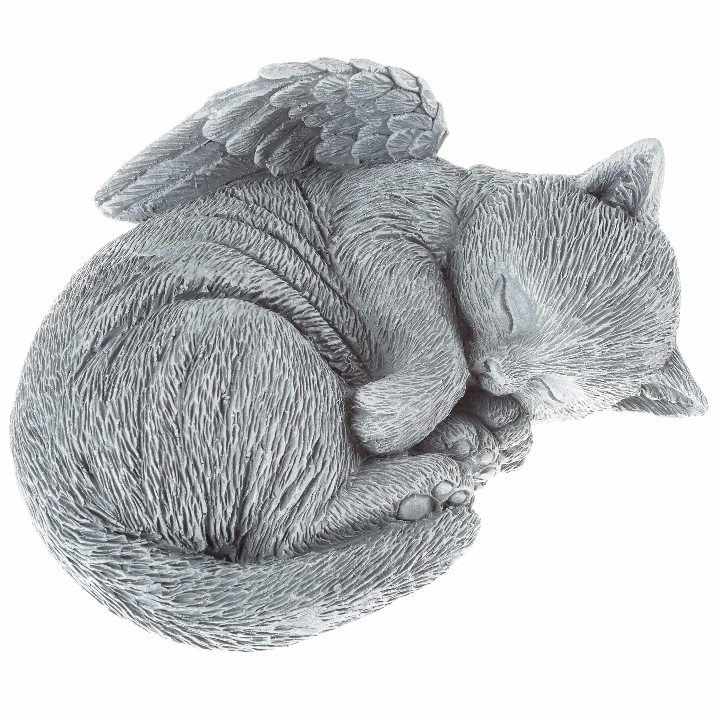 Pure Garden Escultura Estatua Conmemorativa de Mascota, ángel durmiendo Gato