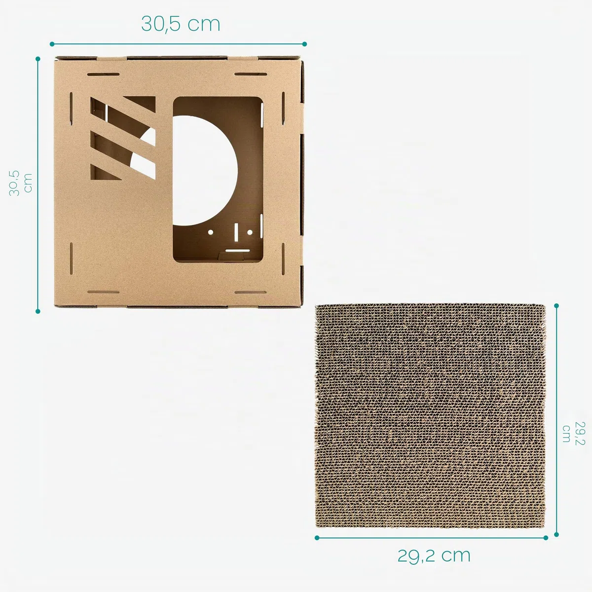 Navaris Casa de cartón para Gatos - Centro de Juegos DIY cartón Corrugado para Gato - 4X Caja de túnel 2X rascador 2X Puente 1x Set de Conectores