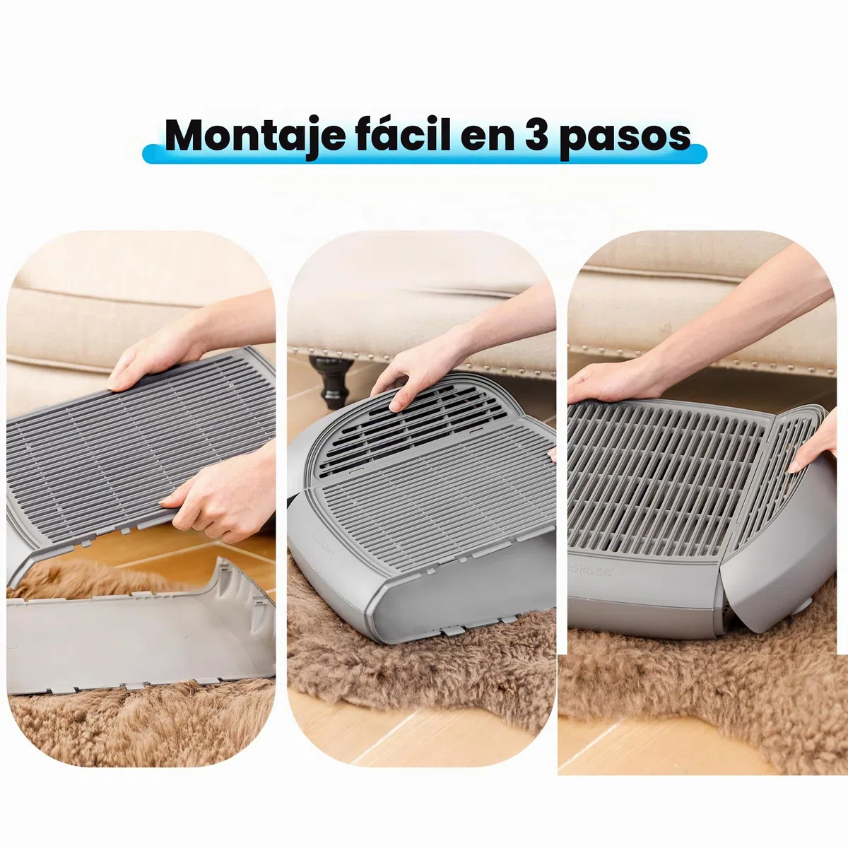Neakasa Taburete de Pedal para Gatos Con Función de Filtro, Rampa de Arena Fácil de Limpiar, Atrapador M1 Con Parte Superior Abierta, Autolimpiante