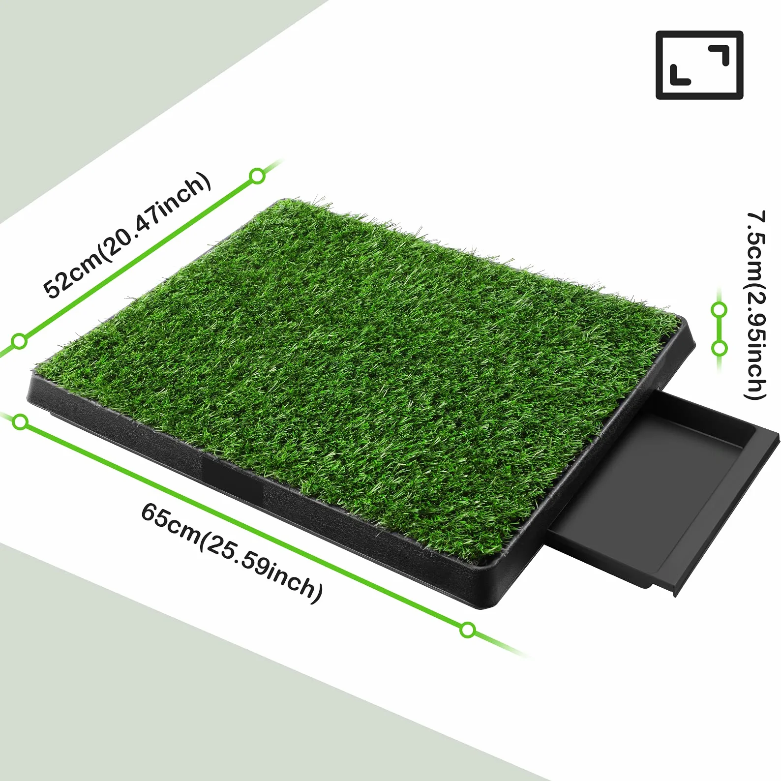 Sailnovo Inodoro para Perros Inodoro para Cachorros con Dobladillo Mejora para Mascotas para Perros pequeños, Grandes y Mayores Inodoro para Animales con césped Artificial Mejore la Calidad