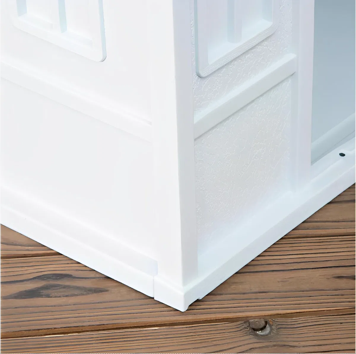 Lanco - Caseta para Perros Pequeños y Medianos. Uso Interior y Exterior con ventilación. Material Resistente. 75x65x63cm. Azul y Blanco.