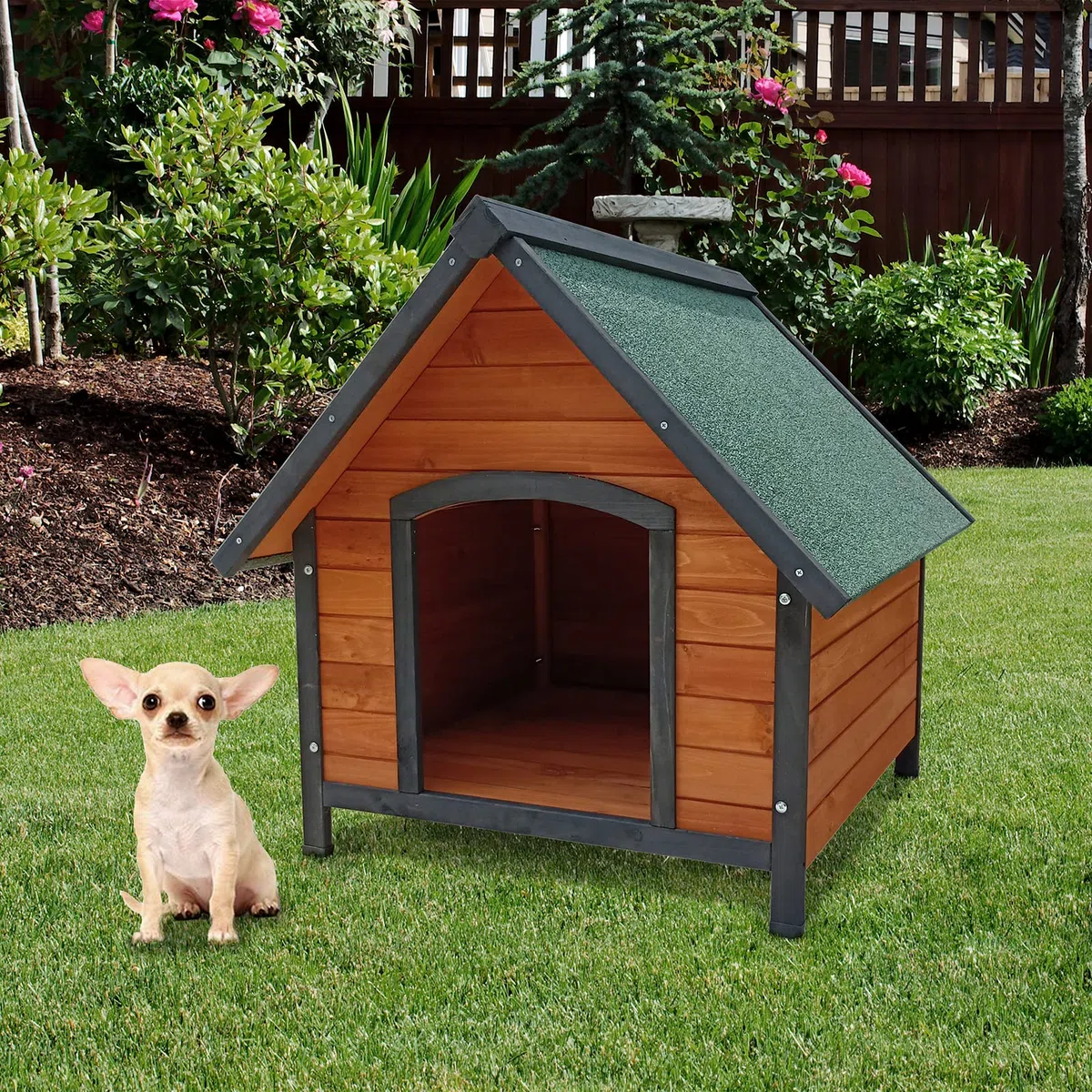 GARDIUN KNH1210 - Caseta de Perro Sweet 76 x 72 x 76 cm a 2 Aguas - Perro Pequeño