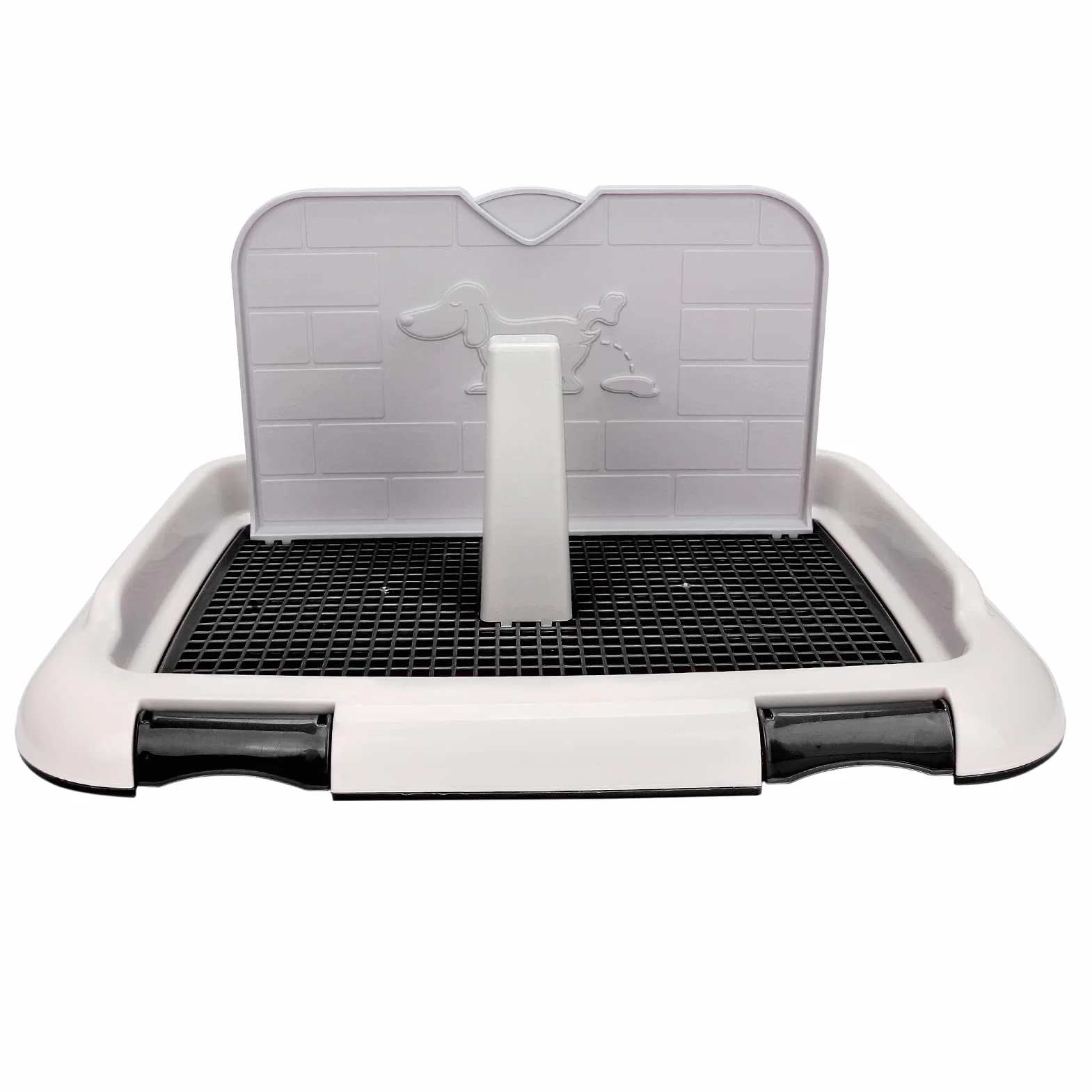 Inodoro para Perros, Inodoro para Entrenamiento de Cachorros en Interiores, Cerca para Ir Al Baño para Gatos, Bandeja para Orinar Programada para Perros, Caja de Arena para Inodoro para Perros(Negro)