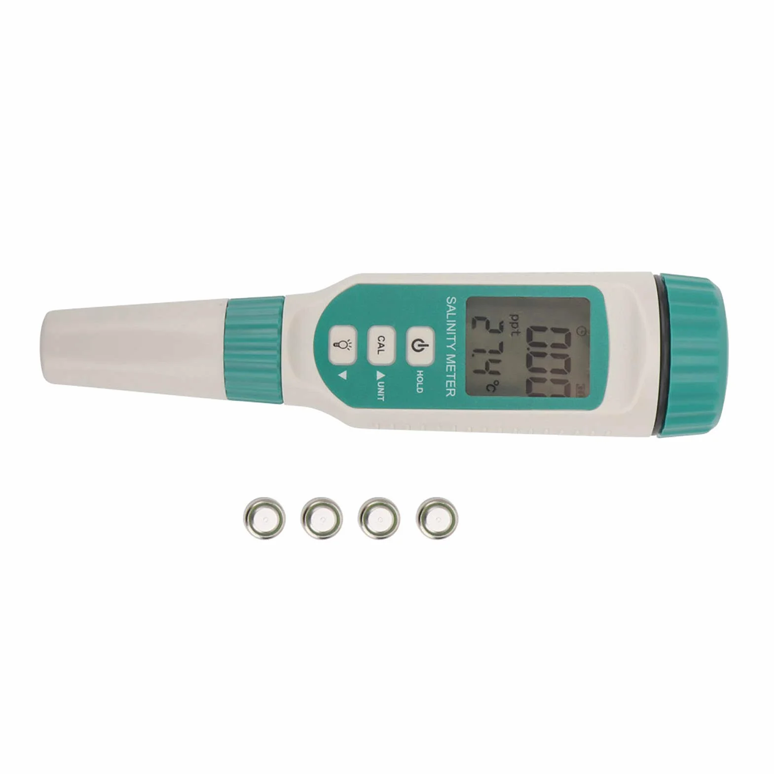 Medidor de salinidad Digital portátil Modelo AR8012 con Pantalla LCD para el monitoreo de la Calidad del Agua y la acuicultura