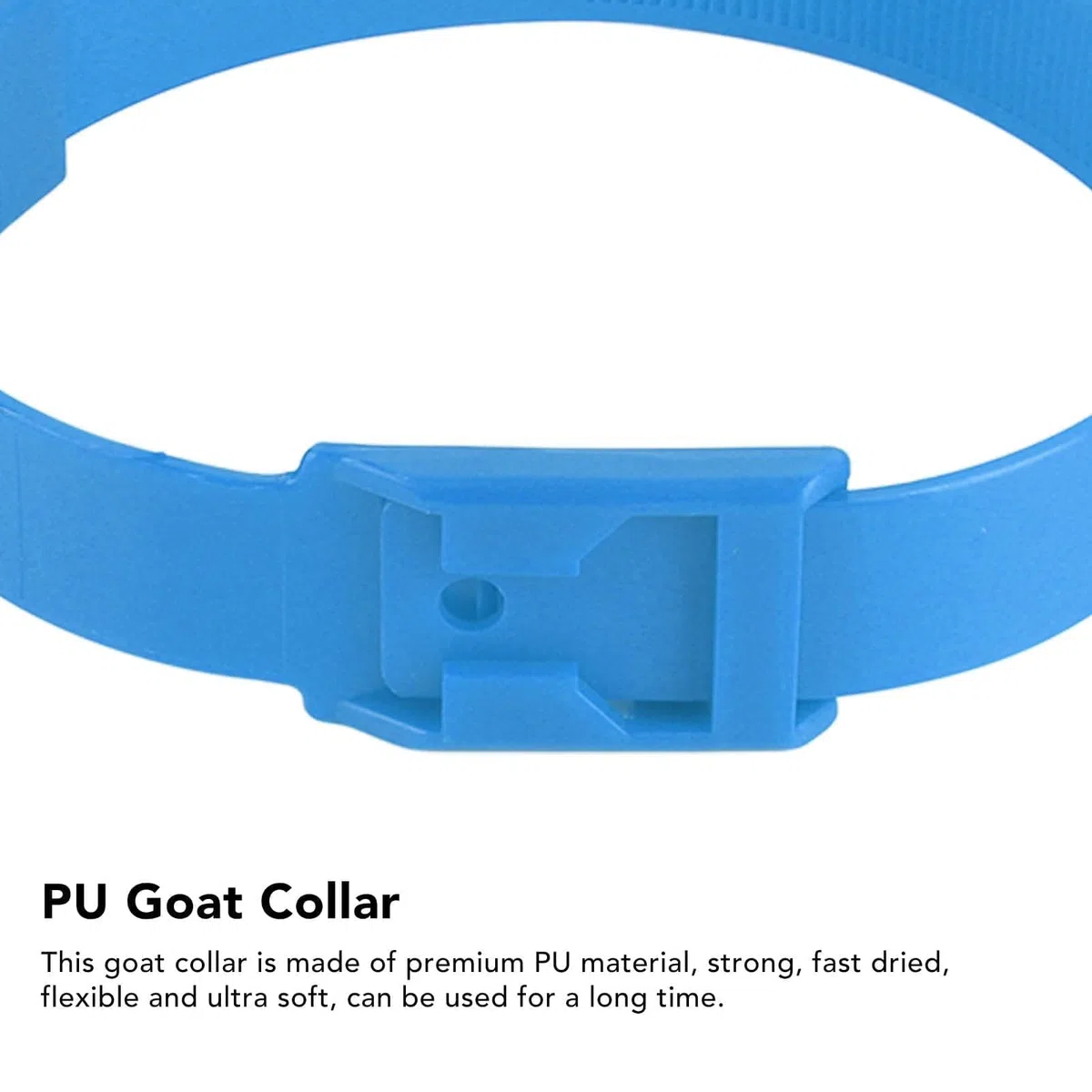 Paquete de 10 Collares Ajustables de PU para Oveja y Cabra, Collar Antipérdida de Bronce Fuerte para Animales de Granja Pequeños, Azul
