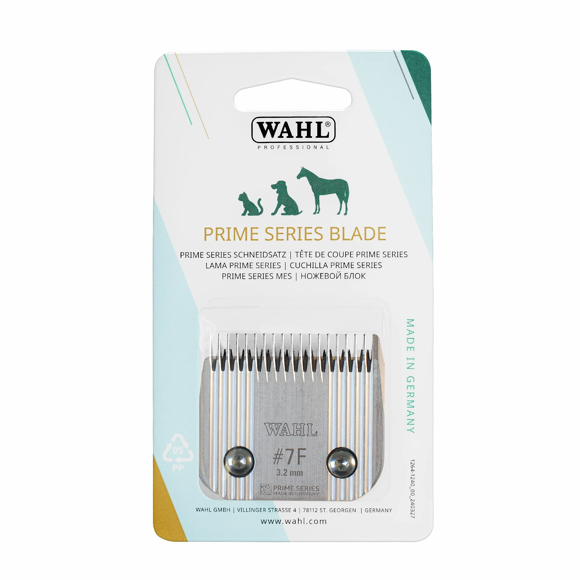 Wahl Prime Series Cuchillas, #7F, 3.2mm, Dientes Completos, Juego Cuchillas Cortapelos, Recambio Cuchillas, Recambios Cortapelos, Acero Inoxidable, Resistente al Óxido, Corte Preciso