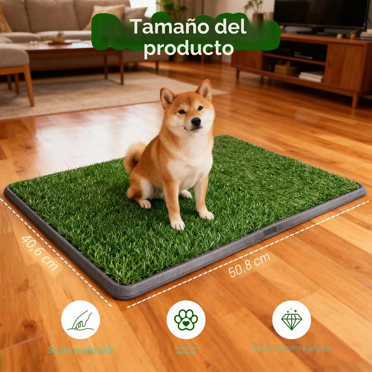 Inodoro para Perros con Bandeja, Sistema de Entrenamiento de césped Artificial, Alfombrilla Reutilizable para Perros, Inodoro portátil para Perros para Interiores y Exteriores, para Limpieza en casa