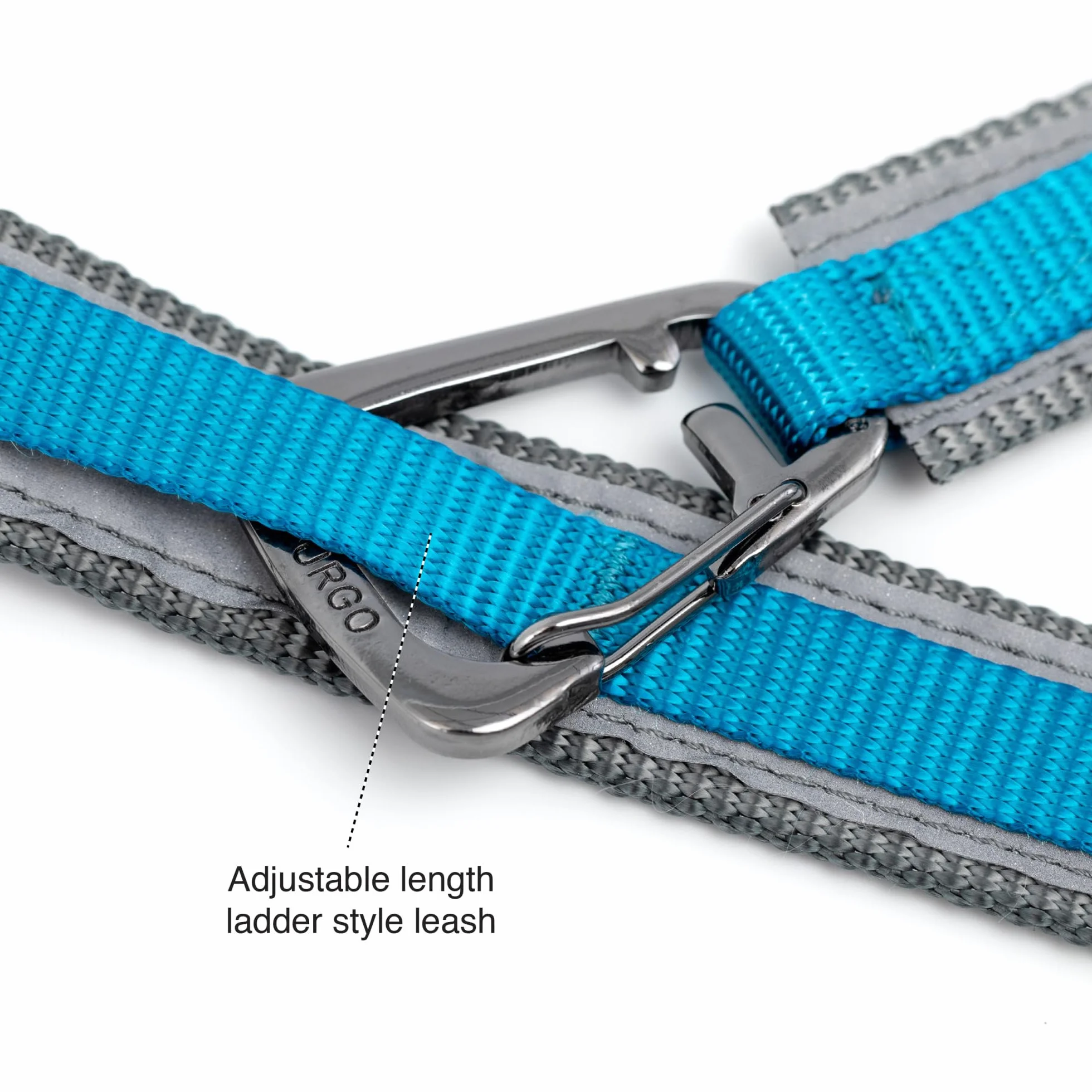 Kurgo Quantum - Correa 6 en 1, Cinturón Manos Libres para Perro, Correa de Cintura para Correr, Tirante Dog Running, Ajustable, Reflectante - Azul