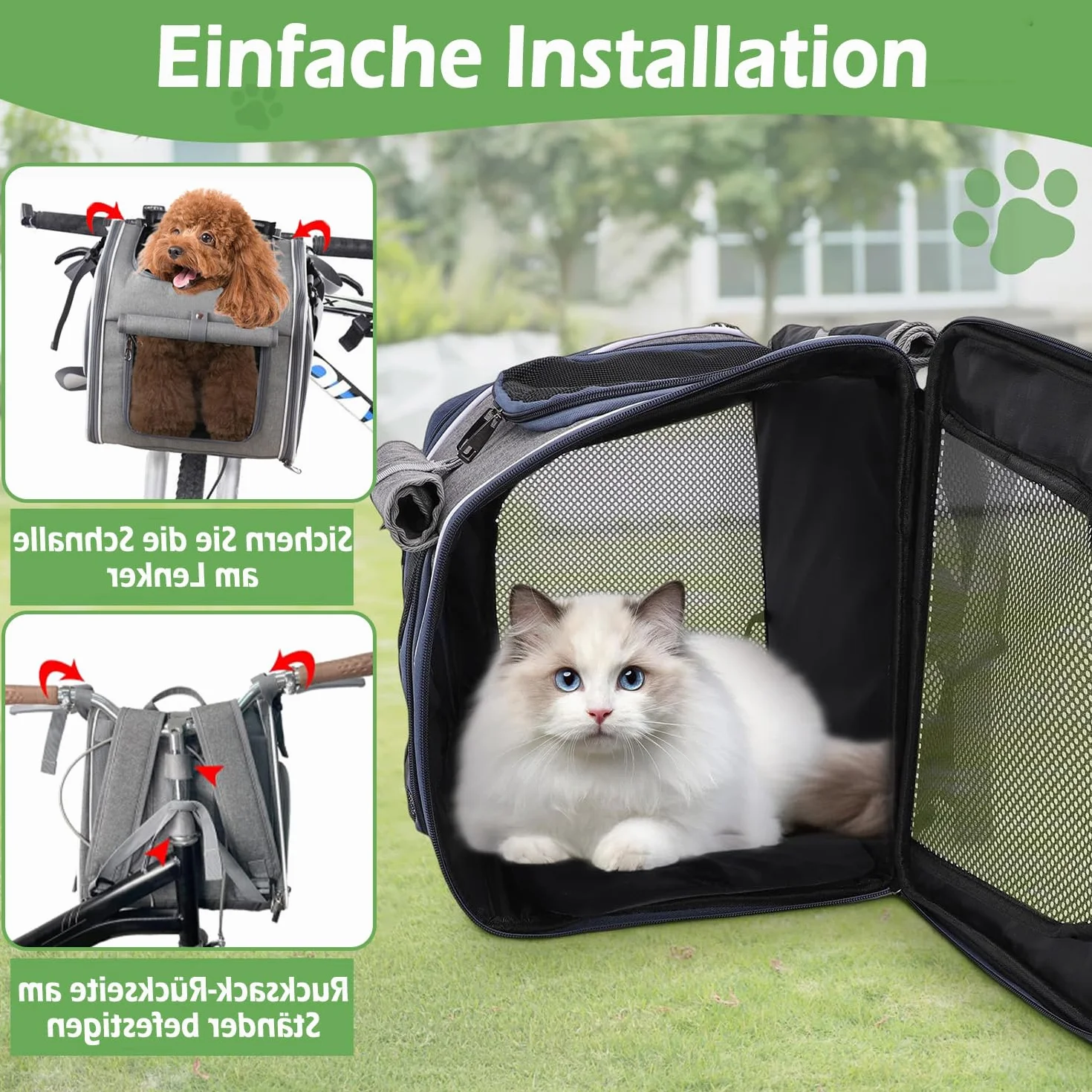 Portabicicletas para perros (escalables)
