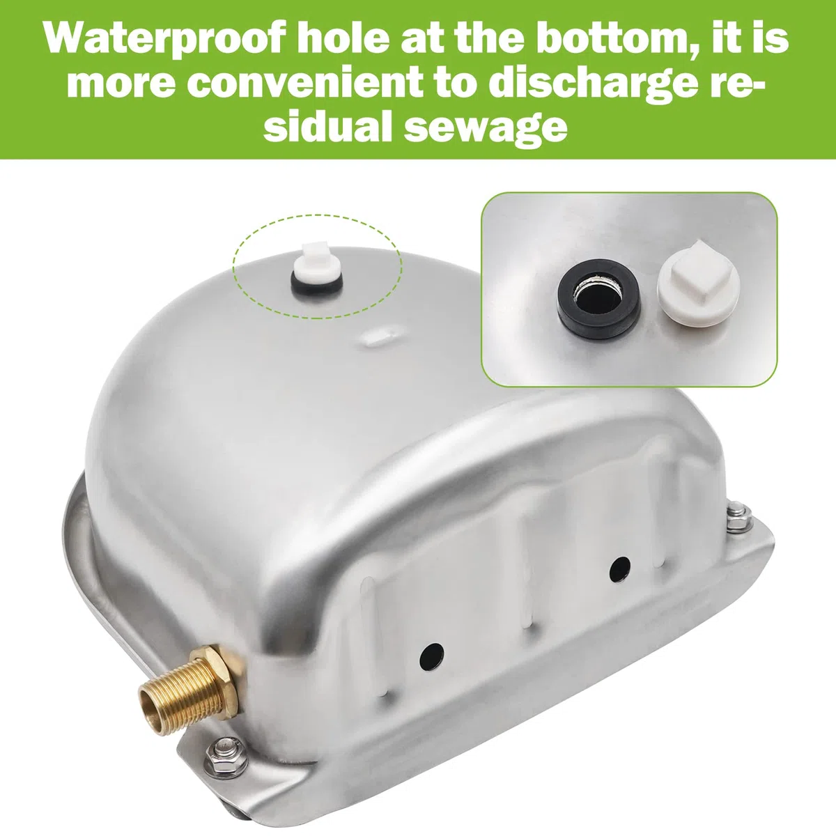 Bebedero para Caballos Automático de Acero Inoxidable, válvula de latón de 1/2 ",Cuenco para Beber con válvula de Flotador Ajustable para Caballo,Vaca, Cabra,Oveja Bebedero