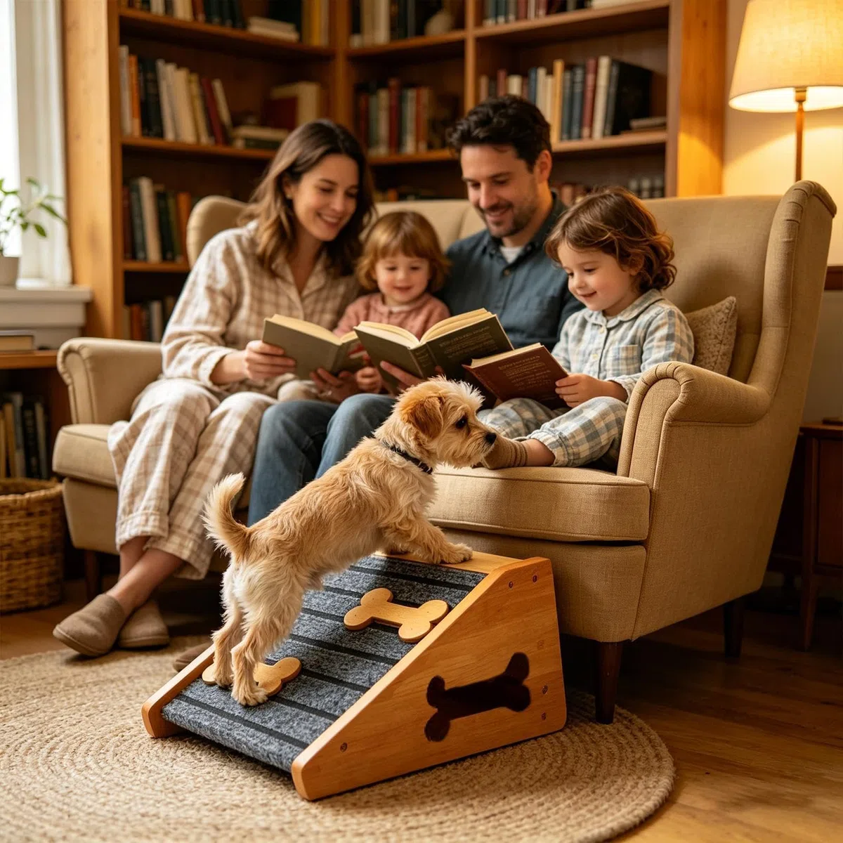 Rampa para Mascotas de tamaño pequeño | Escalera de Madera con Superficie Antideslizante,Rampa para Mascotas con Almohadilla De Fieltro,para Cama sofá Dormitorio Interior Exterior