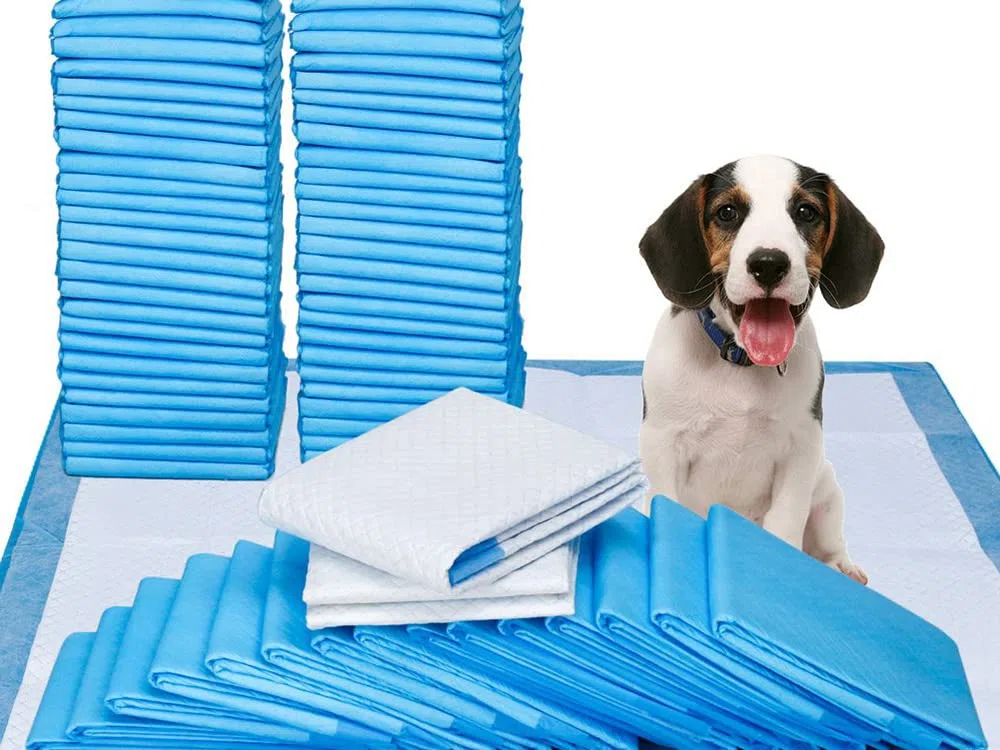 Juego de 50 almohadillas para cachorros, tamaño "S", aprendizaje a orinar, 45 x 60, para caja de arena, cama para cachorros, base para cuencos, resistente al agua, absorbe los andamios