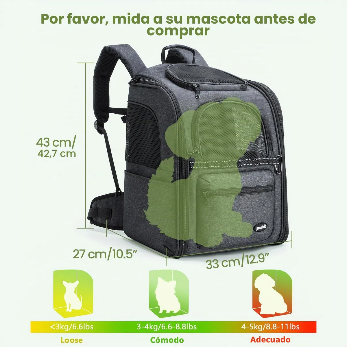 Pecute mochila gato reducción de carga antigravedad, mochila ergonómica para gatos,mochila de descompresión para gatos transporte, adecuada para viajar con mascotas, visitar al médico, hacer caminatas