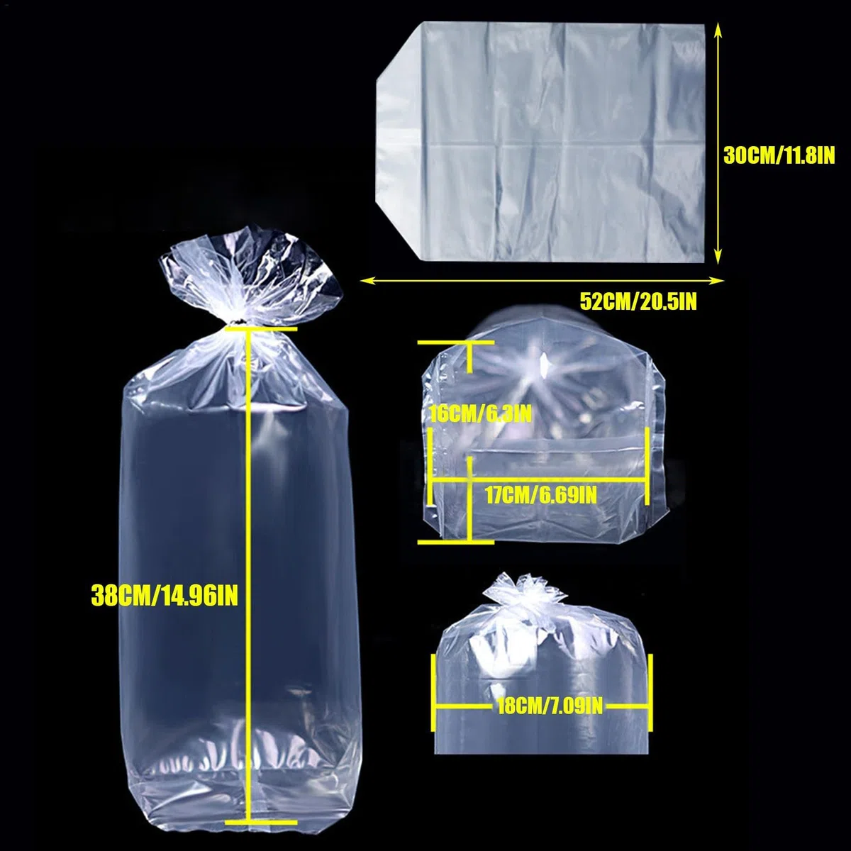 Bolsa transparente para peces, bolsa de transporte de peces, bolsa de transporte de acuario, transporte de peces vivos, bolsas de transporte a prueba de fugas para acuarios vivos, mejores