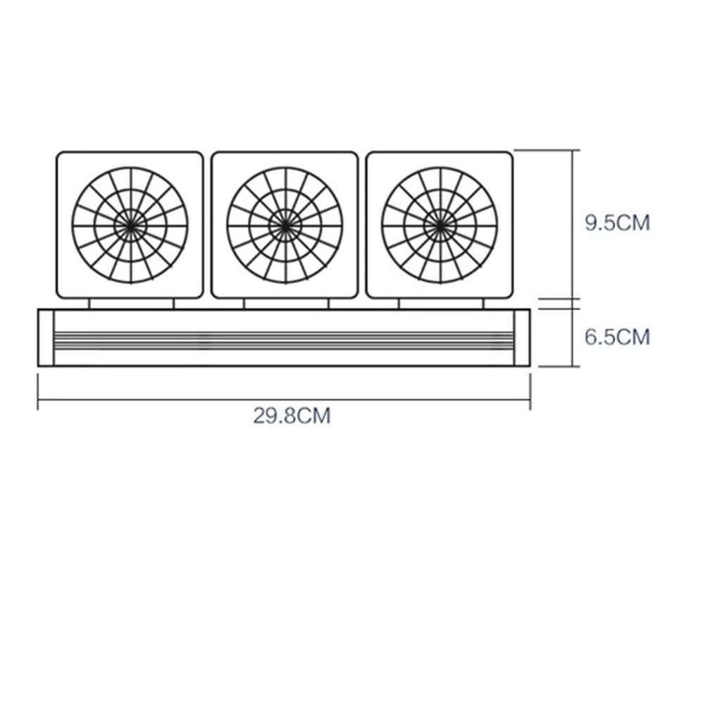 Enfriador de pecera,Mini Ventilador Ajustable para pecera de Tres Cabezas,Enfriador de Aire frío,Ventilador de refrigeración de Acuario para Agua Dulce y Salada (3 Ventiladors)