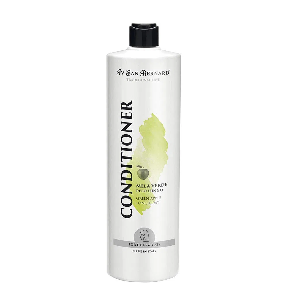 Bálsamo de Manzana Verde - Crema para Perros y Gatos - 1 L - Ayudan al Desenredo de los Nudos Difíciles - Acción Emoliente - Ideal para Pelos Largos - IV San Bernard