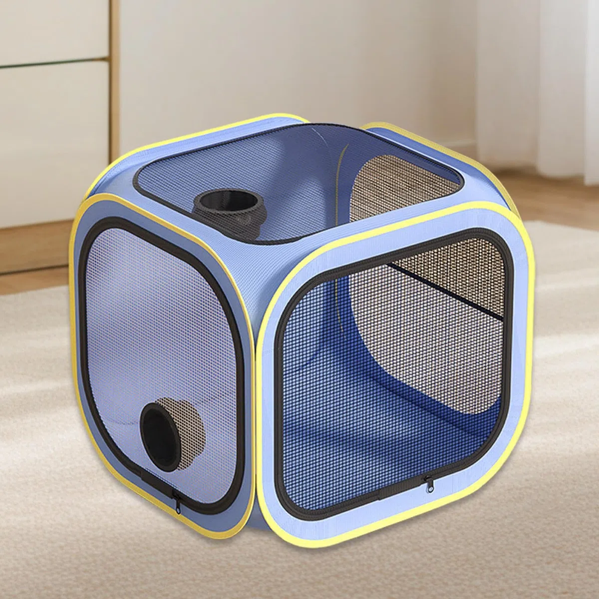 Secador para Perros En Caja - Jaula De Aseo - Secador Portátil Jaula Antipelo para Gatos Perros Cachorros
