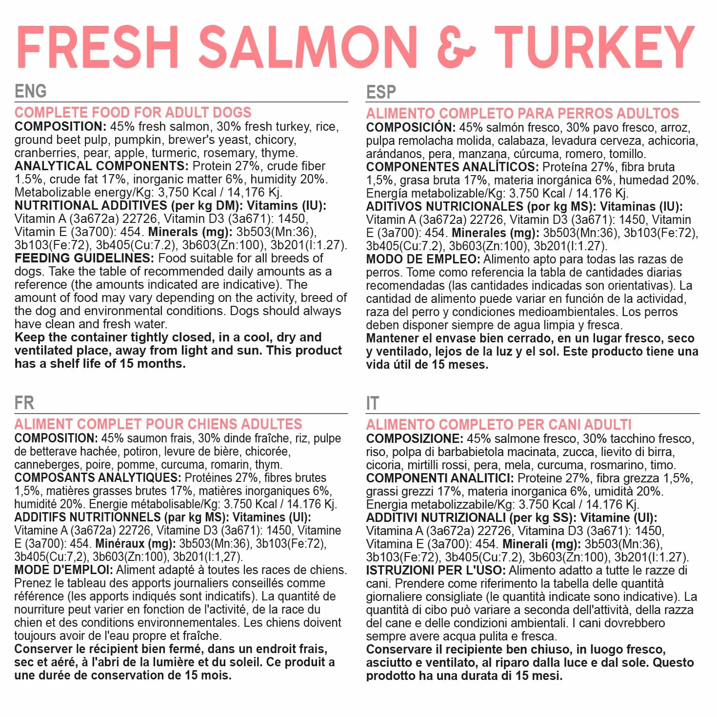 Arquivet Fresh Salmon & Turkey 10 Kg Pienso semihúmedo de salmón y Pavo
