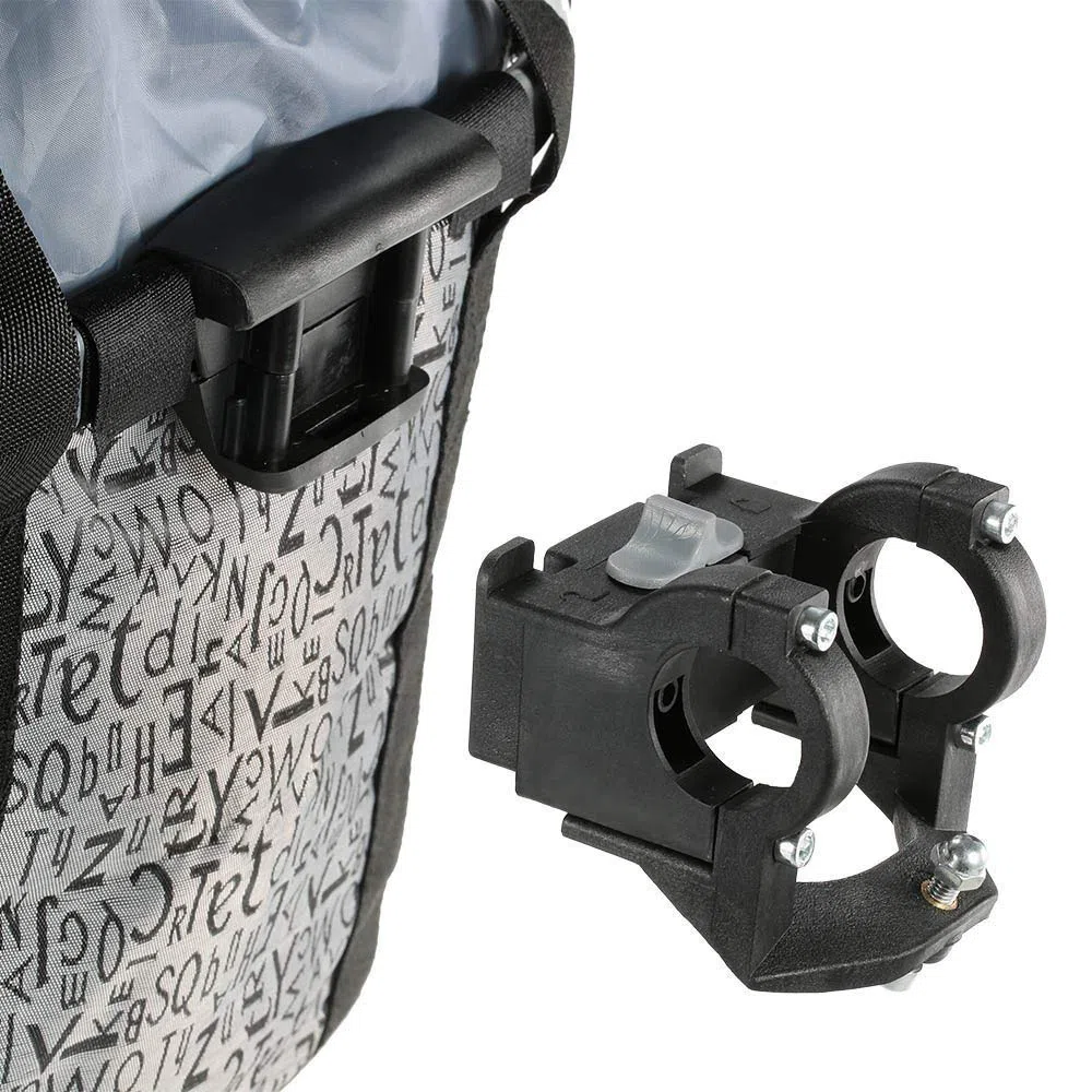 Cesta para Delantero de Bicicleta Extraíble de Lienzo, Cesta de Transporte para Mascotas, Marco de Aleación de Aluminio (Plateado)